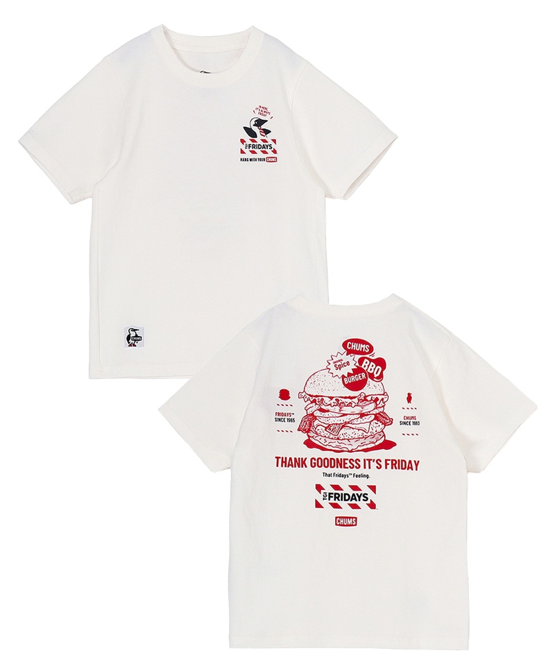 【限定】CHUMSxTGI Kids FRIDAYS BURGER T-Shirt(【限定】CHUMSxTGI キッズフライデイズバーガーTシャツ(キッズ/Tシャツ))