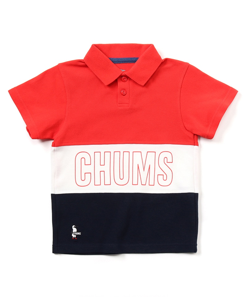 Kid's Panel Border Polo Shirt(キッズパネルボーダーポロシャツ(キッズ/ポロシャツ))
