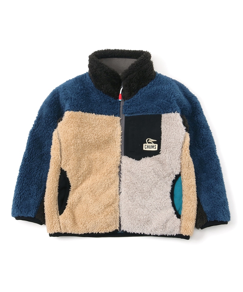 Kid's Bonding Fleece Jacket/キッズボンディングフリースジャケット(キッズ｜フリース)(Kid'sM Blue  Crazy): キッズCHUMS(チャムス)|アウトドアファッション公式通販