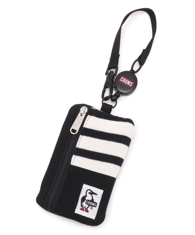 Commuter Pass Case Sweat Nylon コミューターパスケーススウェットナイロン カードケース 定期入れ サイズなし Navy Border Tomato 財布 ポーチ ケース Chums チャムス アウトドアファッション公式通販