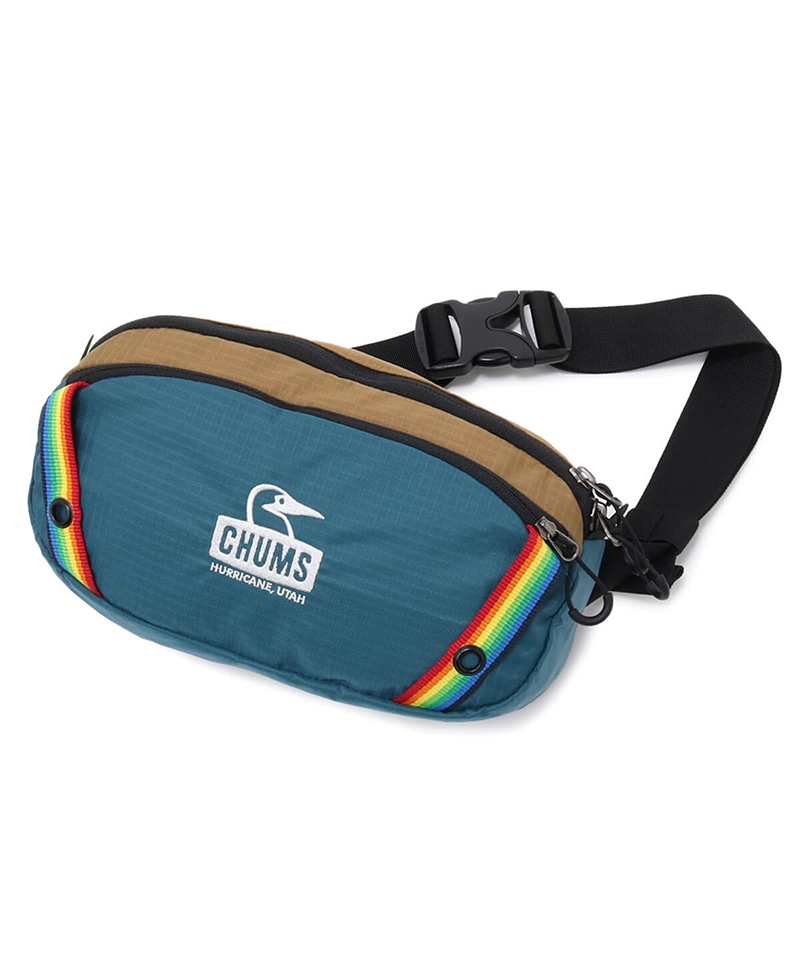 Spring Dale Compact Waist Pack/スプリングデールコンパクトウエストパック(ボディバッグ｜ウエストポーチ)(サイズなし  Black/Rainbow): バッグCHUMS(チャムス)|アウトドアファッション公式通販