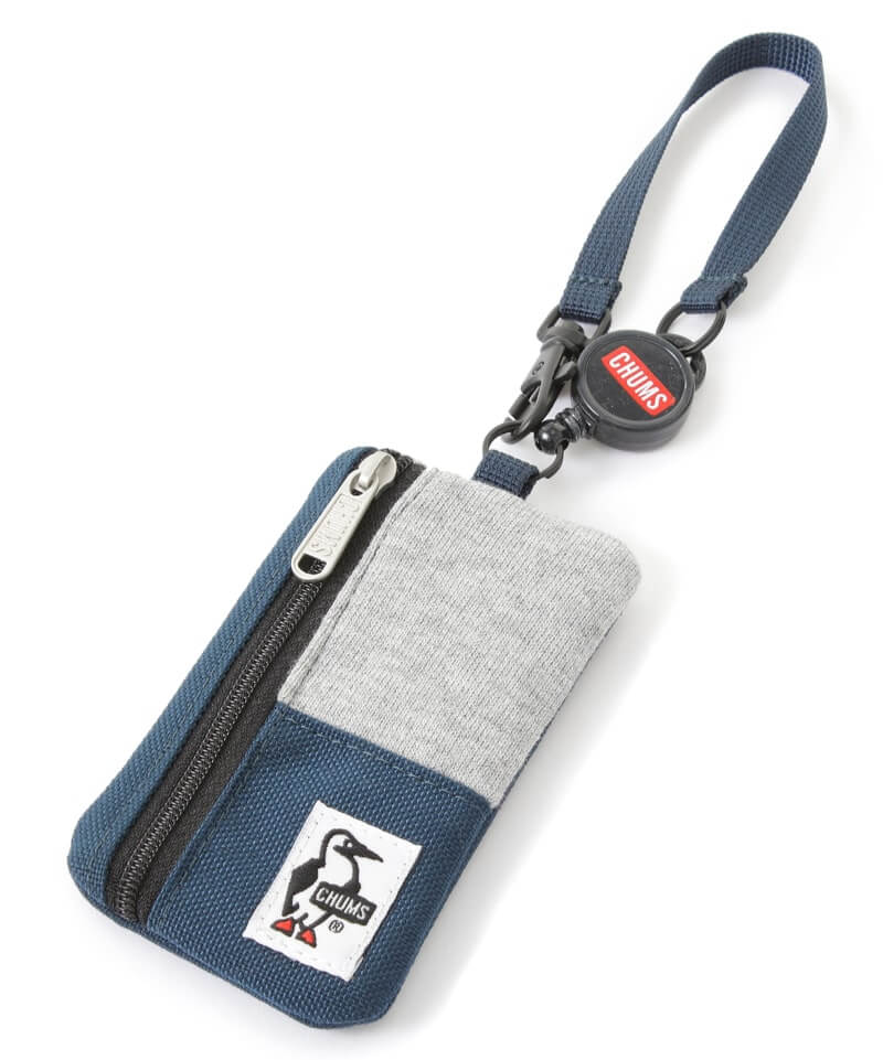 Commuter Pass Case Sweat Nylon/コミューターパスケーススウェットナイロン(カードケース｜定期入れ)(サイズなし  Navy/Beige): 財布｜ポーチ｜ケースCHUMS(チャムス)|アウトドアファッション公式通販