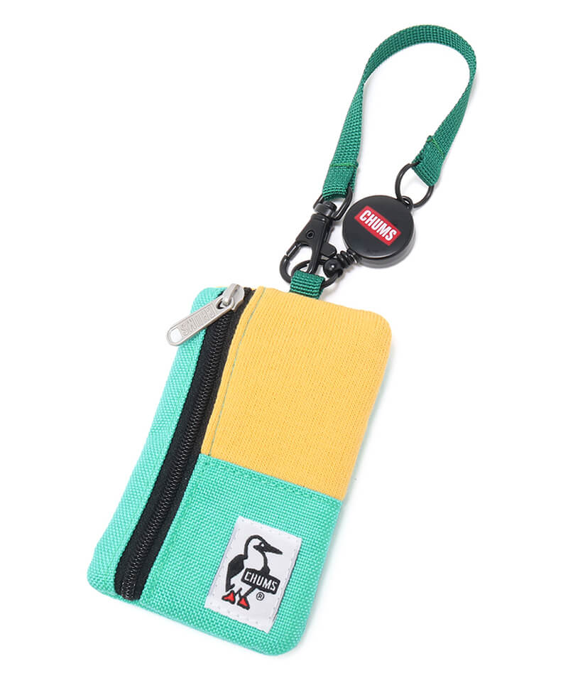 Commuter Pass Case Sweat Nylon/コミューターパスケーススウェットナイロン(カードケース｜定期入れ)(サイズなし Yolk  Yellow x Aqua Green): 財布｜ポーチ｜ケースCHUMS(チャムス)|アウトドアファッション公式通販