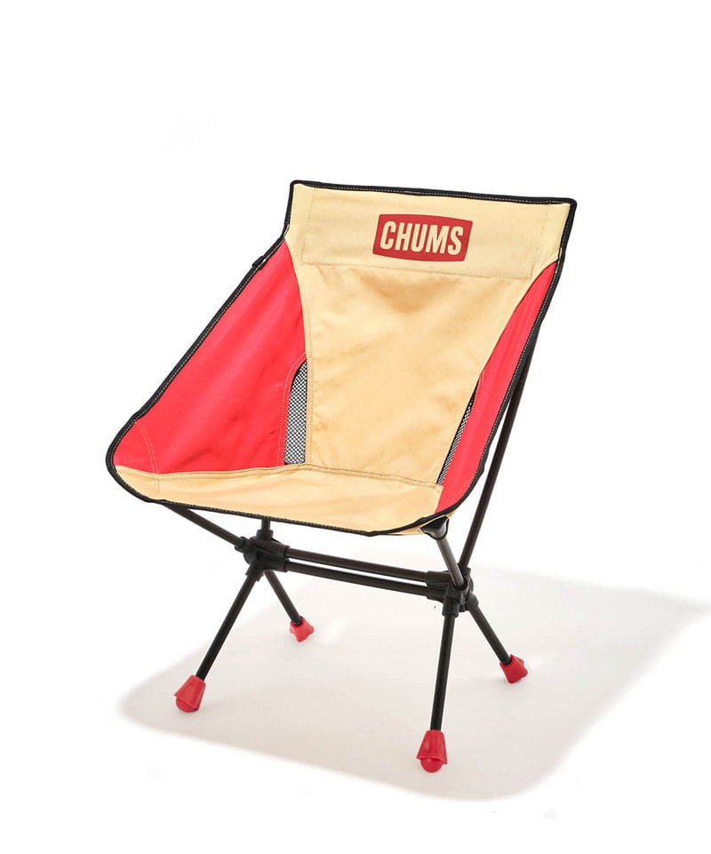 Compact Chair Booby Foot コンパクトチェアブービーフット キャンプ用品 椅子 Free Beige Red キャンプ用品 Chums チャムス アウトドアファッション公式通販