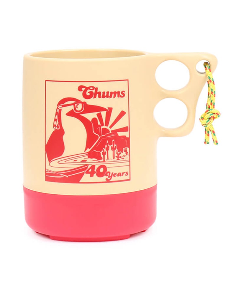 Cup　Mug　40　Beige/Red):　Years　Camper　Large/【40周年限定】40イヤーズキャンパーマグカップラージ(アウトドア/キャンプ用品/キッチン用品)(サイズなし　テーブルウェアCHUMS(チャムス)|アウトドアファッション公式通販